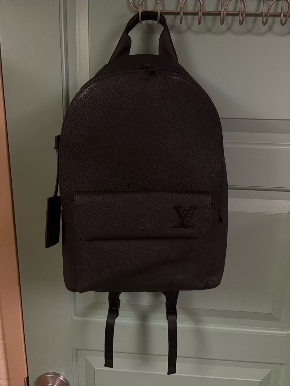LV Dark Leather Backpack